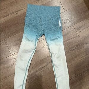 Gymshark Blue and White Ombre Leggings